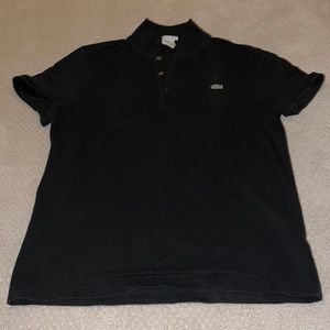 Mens black Lacoste polo